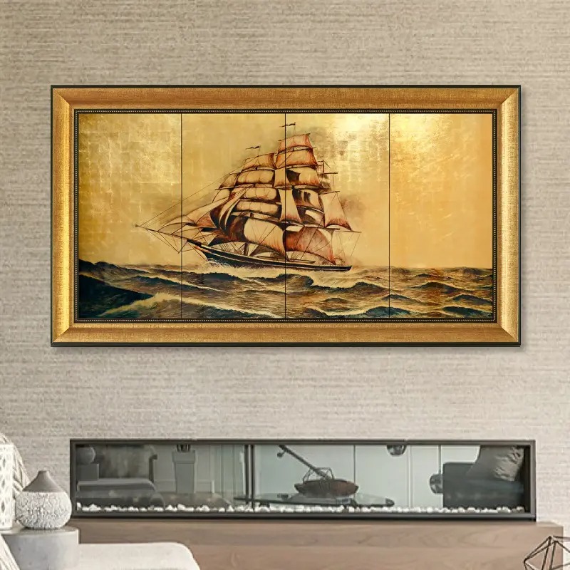 Tranh sơn mài Thuận Buồm Xuôi Gió