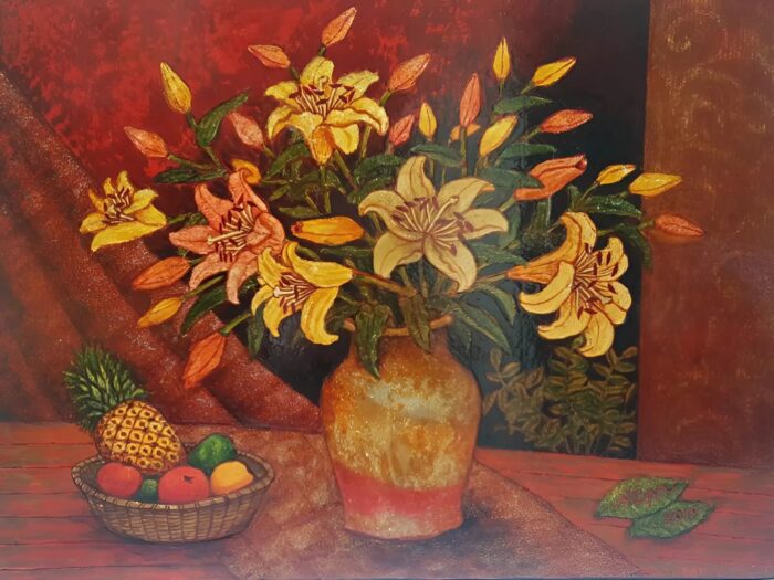 tranh sơn mài tĩnh vật