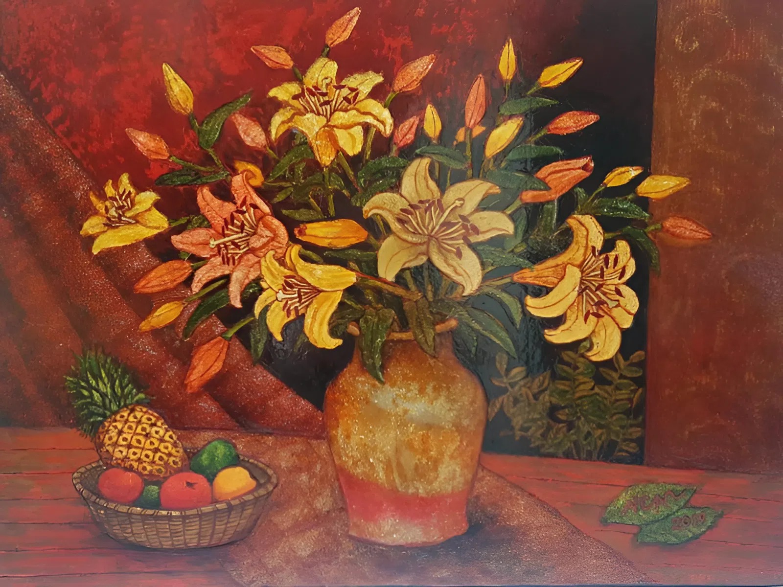 tranh sơn mài tĩnh vật