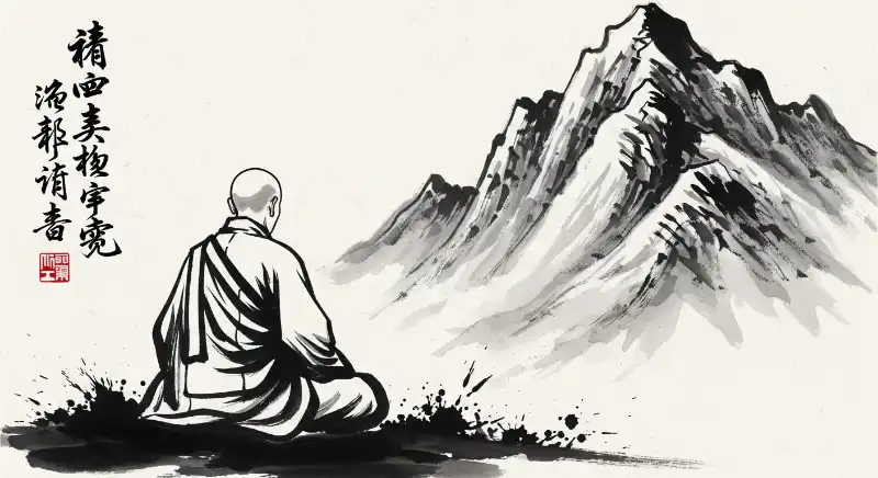 Tranh thờ thiền định chốn non thiêng, thanh tịnh tâm hồn, hướng về cõi an lạc