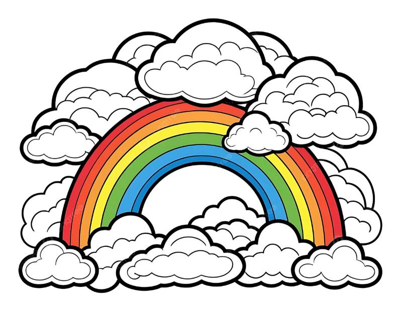 999+ Tranh tô màu cầu vồng đẹp, dễ in cho bé sáng tạo 2 Tranh tô màu cầu vồng
