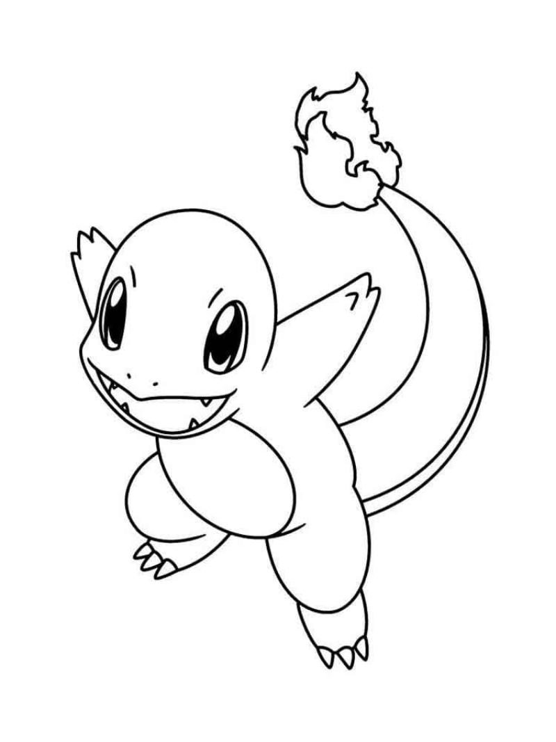 tranh to mau charmander pokemon lua