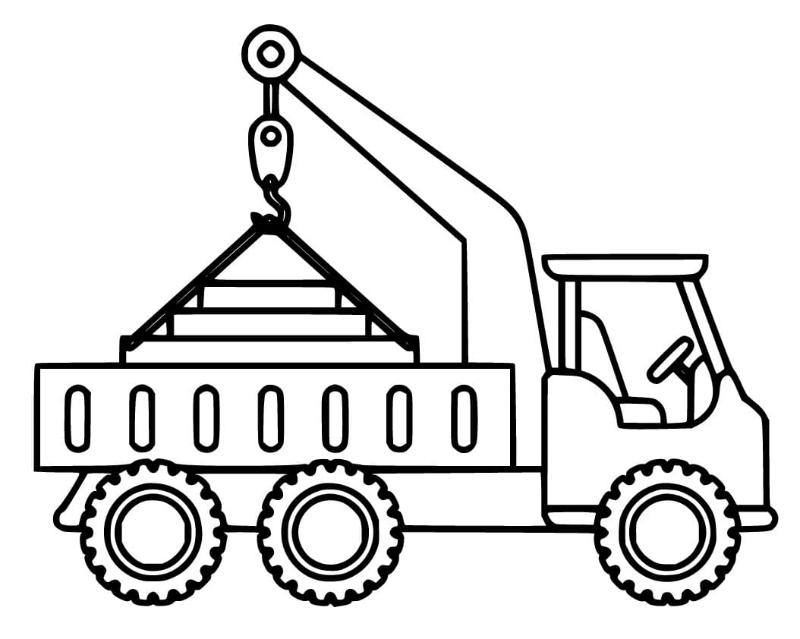 500 + Mẫu tranh tô màu xe cẩu cho bé đẹp và sáng tạo 10 tranh to mau chiec xe can cau