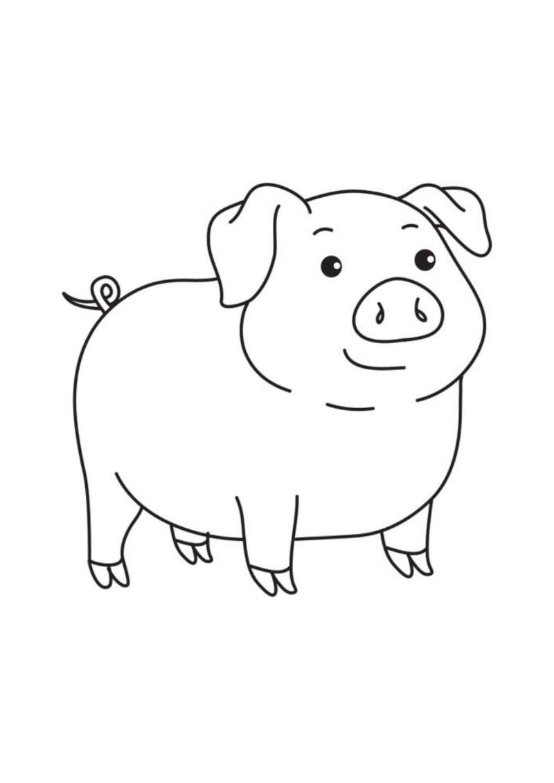 99+ Mẫu tranh tô màu con lợn đẹp giúp bé vừa học vừa chơi 7 tranh to mau con lon de thuong goc 1