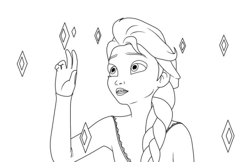 Khoảnh khắc Elsa sử dụng phép thuật băng tuyết của mình.