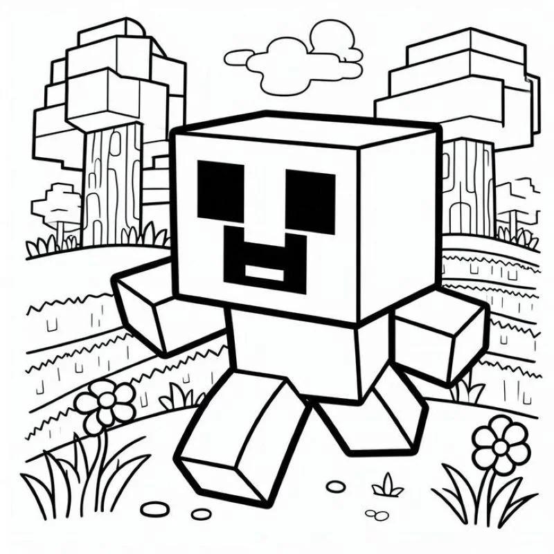 Tranh tô màu Minecraft đẹp cho bé – Bộ sưu tập dễ tải 11 tranh to mau minecraft9