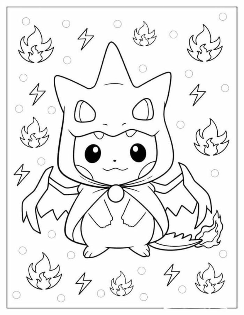 Tranh Tô Màu Pokemon Đẹp Cho Bé – Tải Miễn Phí, Rõ Nét 10 tranh to mau pokemon de thuong3