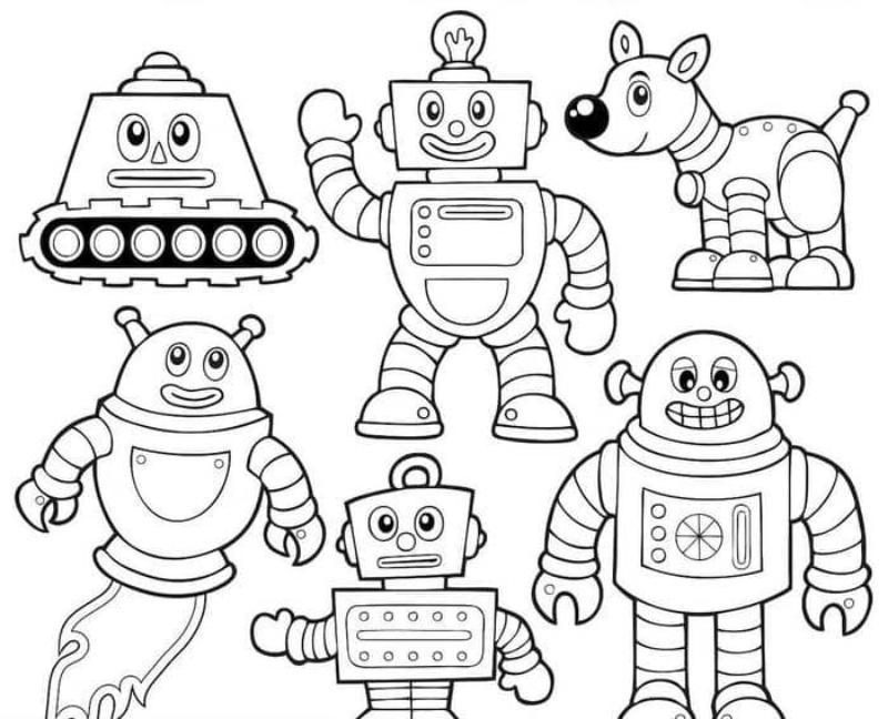 Tranh tô màu robot đẹp ngầu – Tải miễn phí 299+ mẫu mới 15 Bộ sưu tập các nhân vật robot mini đa dạng kiểu dáng để bé thỏa sức phối màu sáng tạo