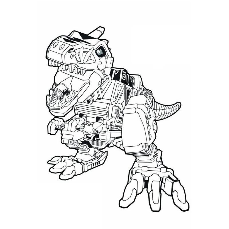 Tranh tô màu robot đẹp ngầu – Tải miễn phí 299+ mẫu mới 6 Thử thách bé với mẫu robot khủng long nhiều chi tiết cơ khí, kích thích sự tập trung và tỉ mỉ