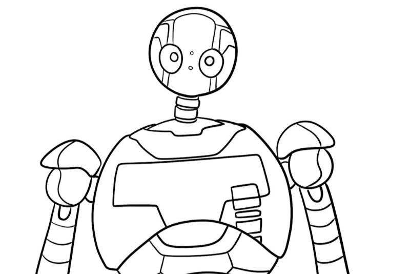 Tranh tô màu robot đẹp ngầu – Tải miễn phí 299+ mẫu mới 7 Mẫu robot với các hình khối tròn đơn giản, đường nét rõ ràng giúp bé dễ dàng tập tô