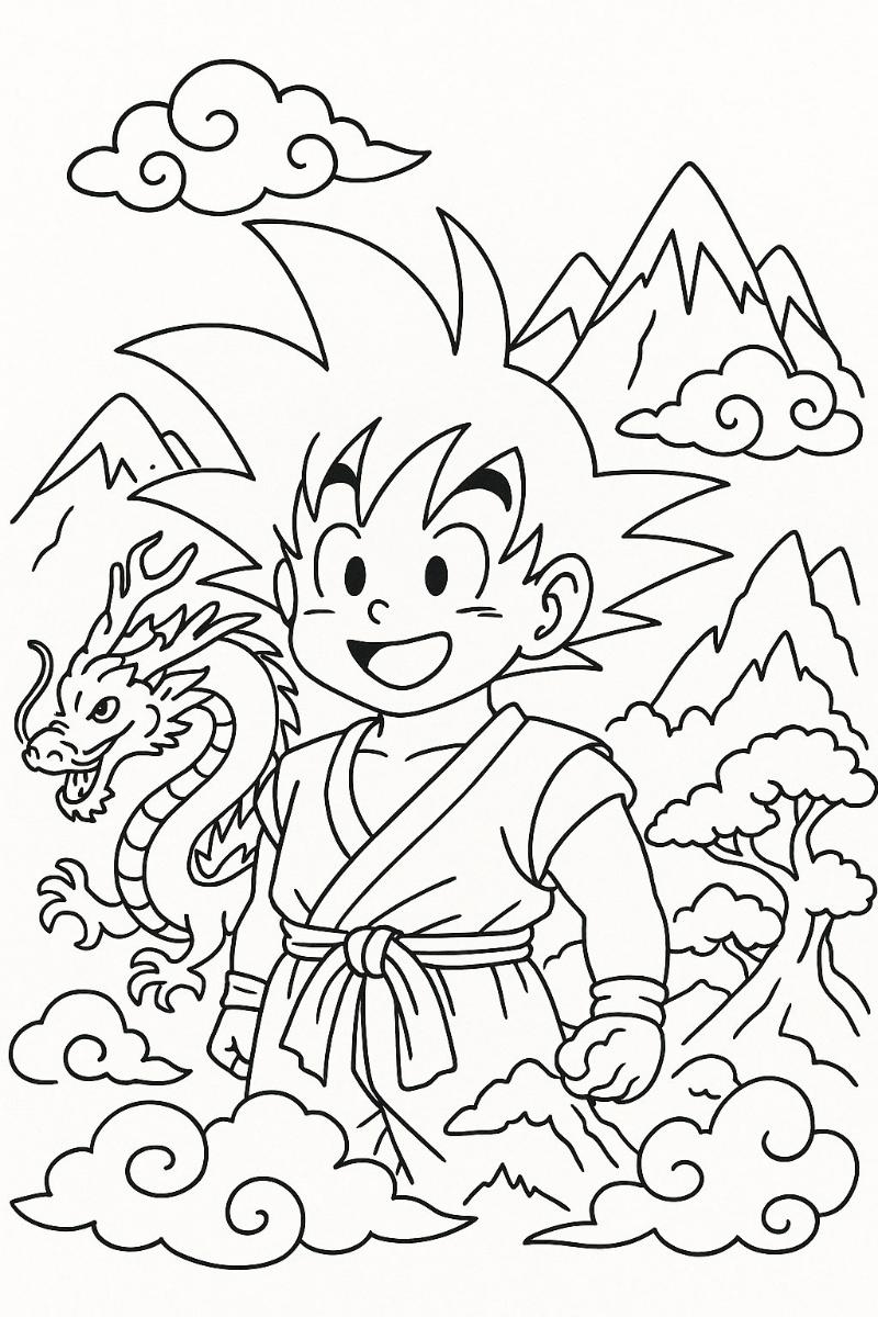 tranh to mau songoku chibi 3
