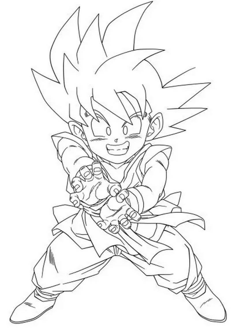 tranh to mau songoku chibi