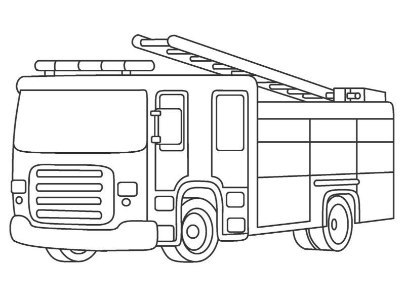 Tô màu xe cứu hỏa – Tranh đẹp, dễ in giúp bé học mà chơi 4 tranh to mau xe cuu hoa
