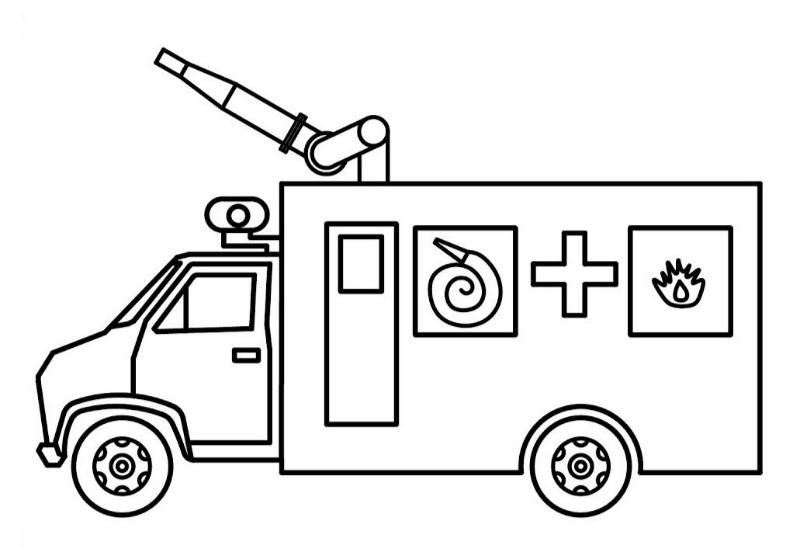 Tô màu xe cứu hỏa – Tranh đẹp, dễ in giúp bé học mà chơi 10 tranh to mau xe cuu hoa3