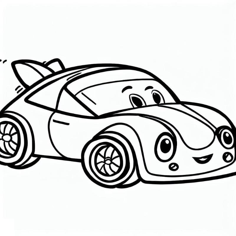 99+ Bộ tranh xe đua siêu tốc đẹp, rõ nét, dễ tải cho bé 12 Xe đua chibi với nét vẽ tròn trịa và ít chi tiết phức tạp, giúp bé nhỏ dễ dàng làm quen với hoạt động tô màu.