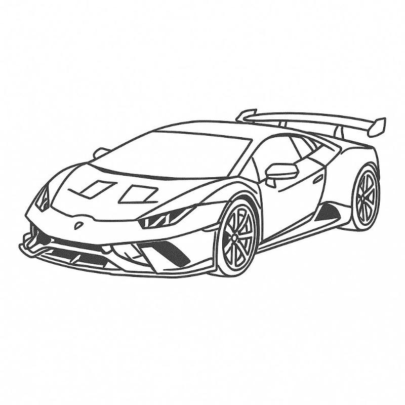 99+ Bộ tranh xe đua siêu tốc đẹp, rõ nét, dễ tải cho bé 5 Tranh siêu xe tốc độ, thân xe nhiều chi tiết và góc cạnh, giúp bé phát triển tư duy hình khối và phối màu.