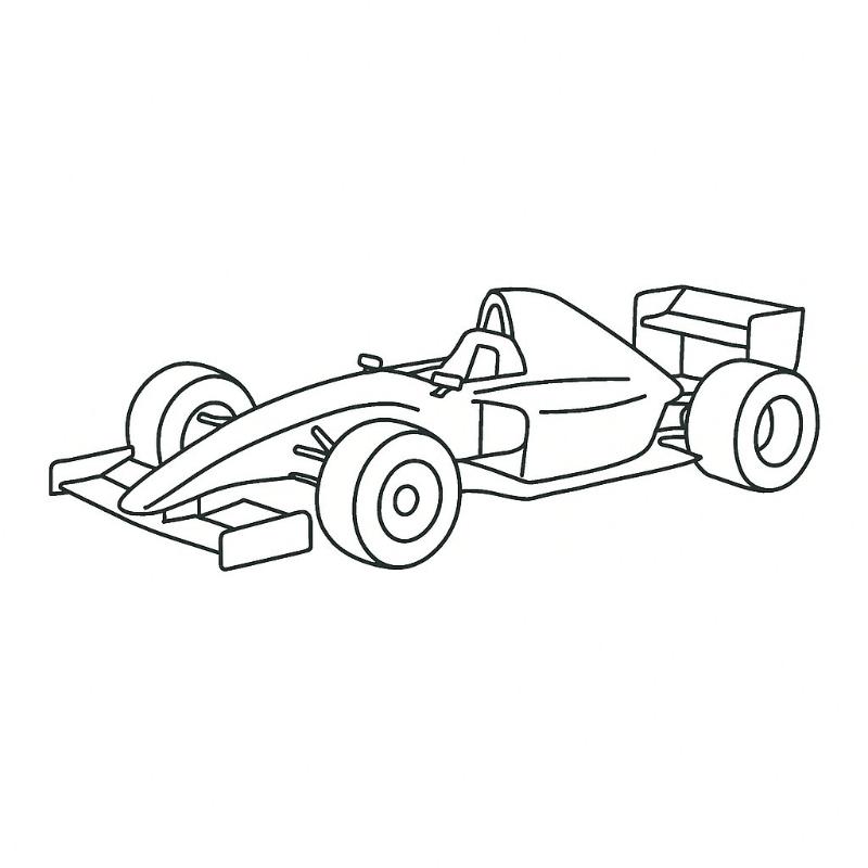 99+ Bộ tranh xe đua siêu tốc đẹp, rõ nét, dễ tải cho bé 6 Tranh tô màu xe F1 với thân xe dài, nhiều chi tiết nhỏ, thử thách khả năng quan sát và sự kiên trì của trẻ lớn.