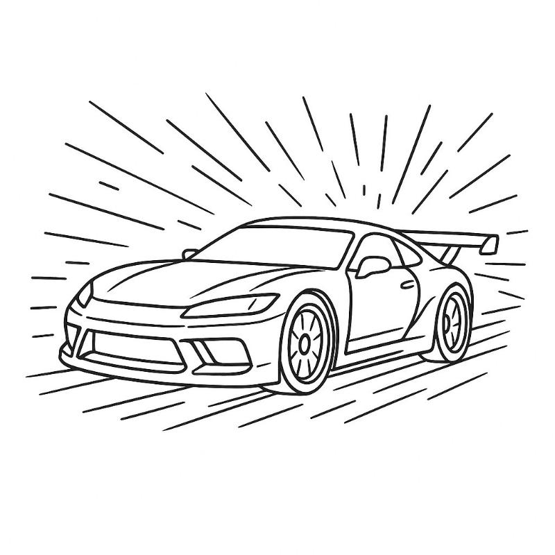 99+ Bộ tranh xe đua siêu tốc đẹp, rõ nét, dễ tải cho bé 7 Xe đua thể thao tốc độ với hiệu ứng chuyển động, là lựa chọn thú vị cho bé 6-10 tuổi luyện kỹ năng phối màu nâng cao.