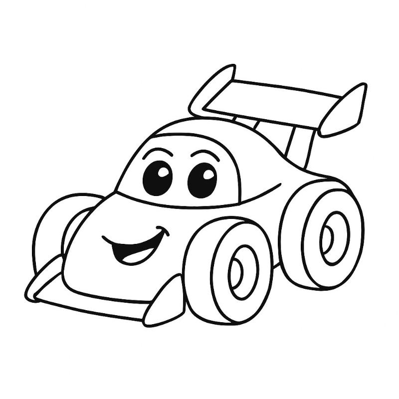 99+ Bộ tranh xe đua siêu tốc đẹp, rõ nét, dễ tải cho bé 9 Xe đua chibi với đường nét to rõ, đơn giản, lý tưởng để bé luyện điều khiển bút trong những buổi tập tô đầu tiên.