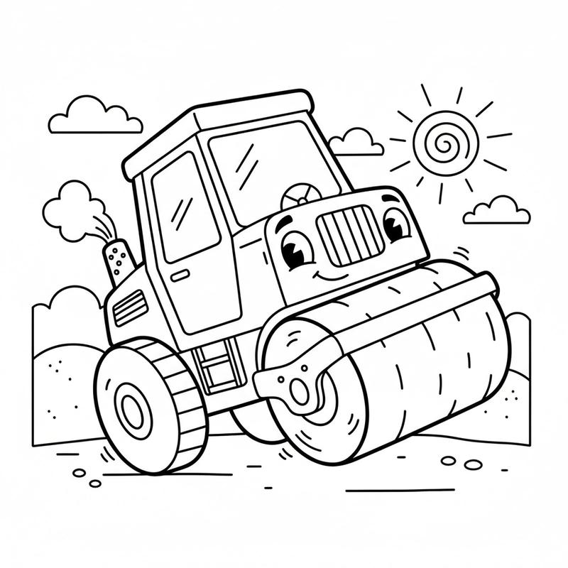 tranh to mau xe lu 1