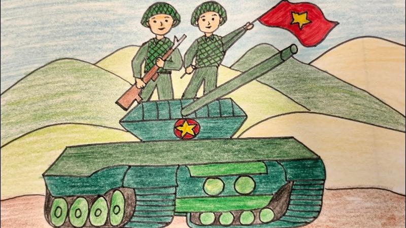 299+ Mẫu tranh tô màu xe tăng đẹp cho bé, tải miễn phí 5 Tranh vẽ xe tăng và chiến sĩ Việt Nam, khơi gợi lòng yêu nước và ý chí kiên cường cho bé