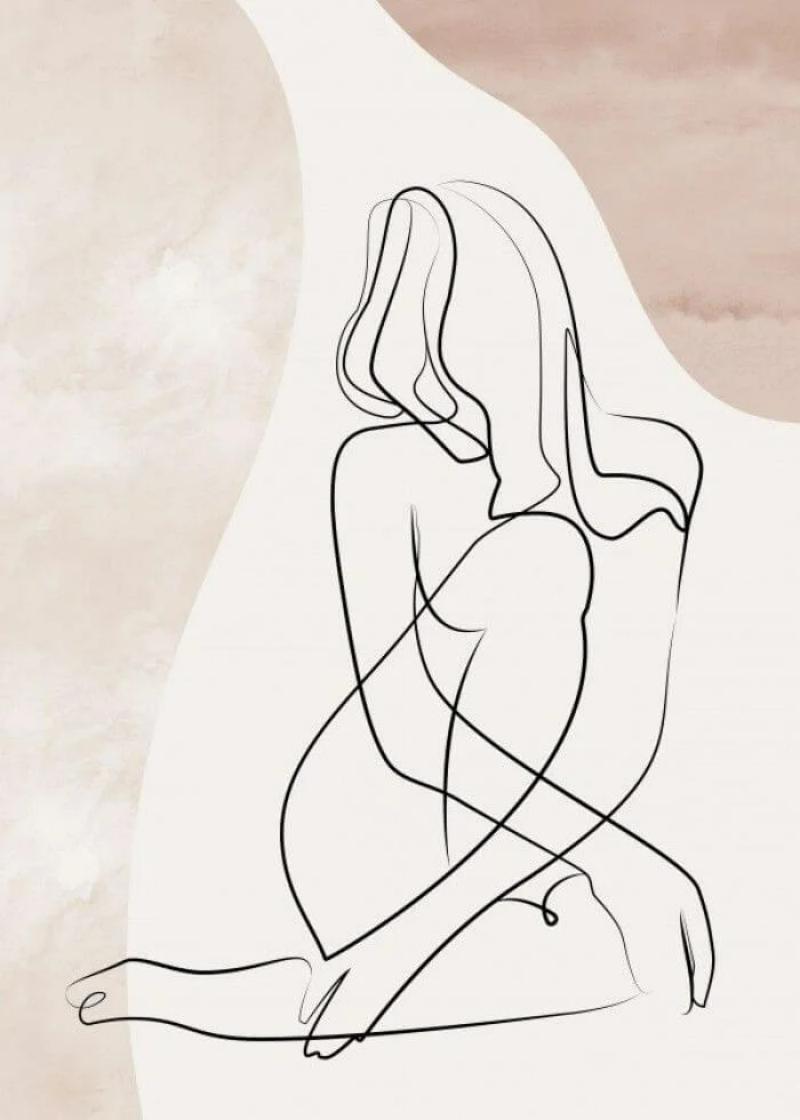 Tranh 1 nét trừu tượng mang tính thử nghiệm cao, thể hiện ý niệm và cảm xúc tinh tế