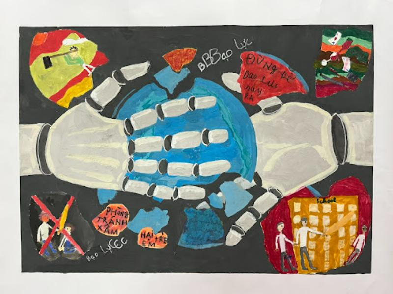 tranh ve bao luc hoc duong1