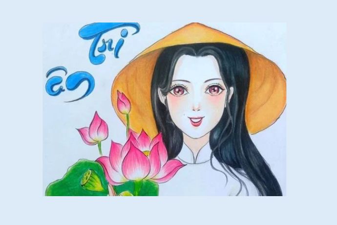 Vẽ chân dung cô giáo đơn giản đẹp và ý nghĩa cho bé 8 tranh ve chan dung co giao
