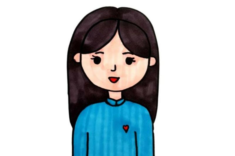 Vẽ chân dung cô giáo đơn giản đẹp và ý nghĩa cho bé 6 ve chan dung co giao 1