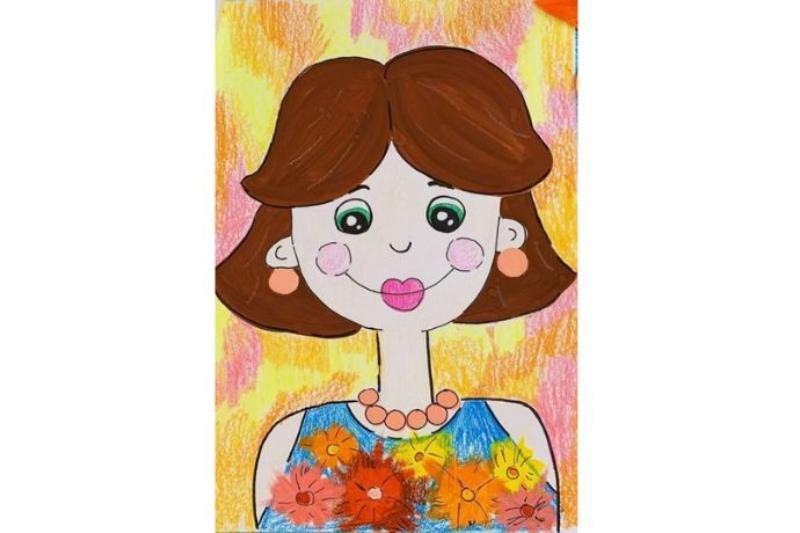 Vẽ chân dung cô giáo đơn giản đẹp và ý nghĩa cho bé 10 ve chan dung co giao 10