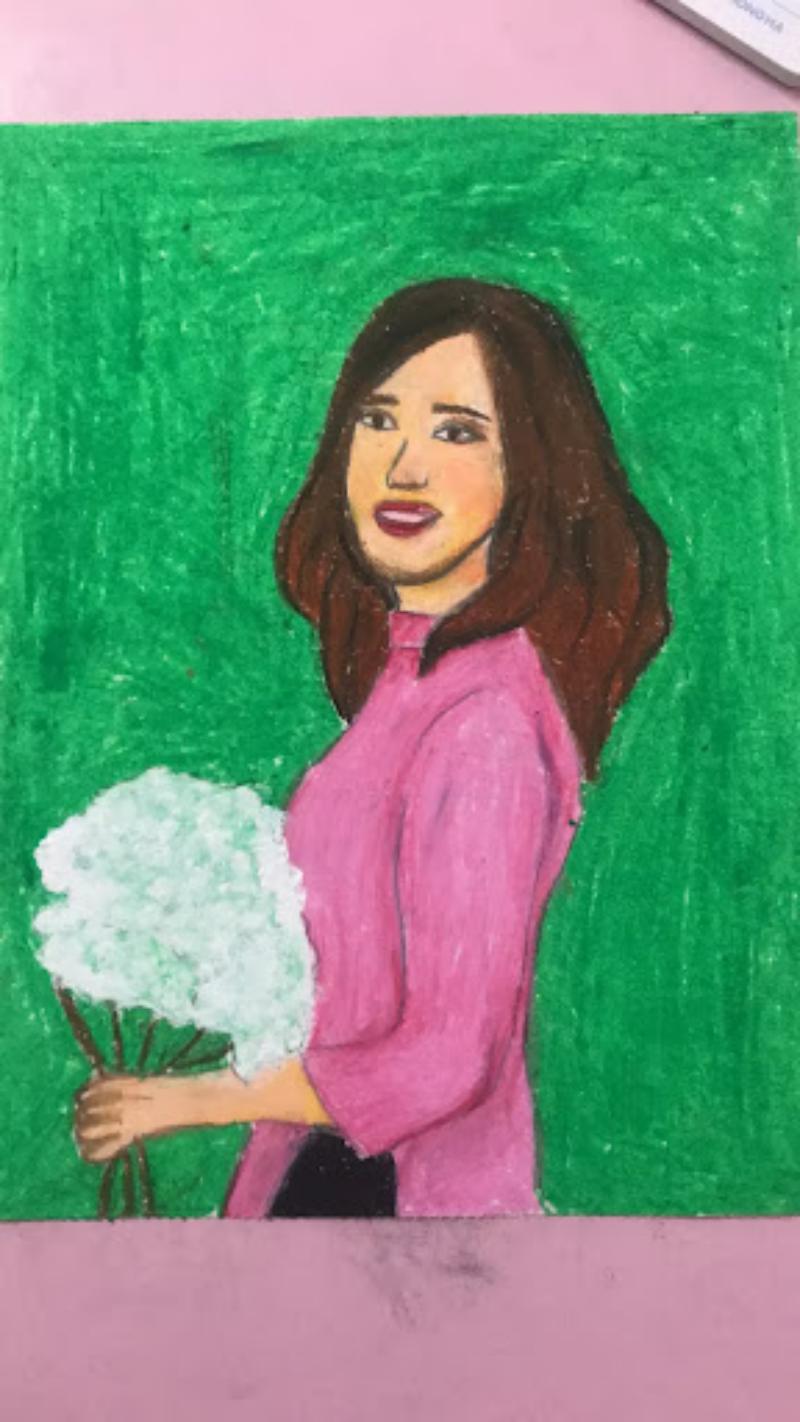 Vẽ chân dung cô giáo đơn giản đẹp và ý nghĩa cho bé 12 ve chan dung co giao 13