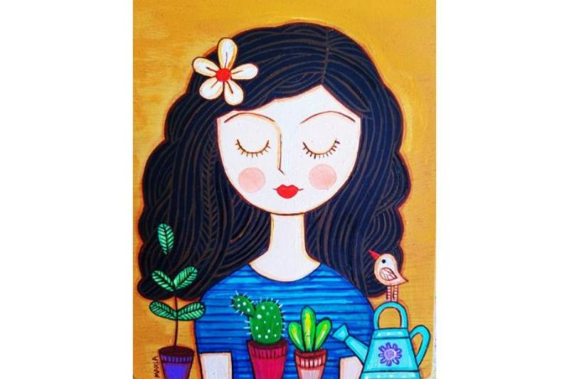 Vẽ chân dung cô giáo đơn giản đẹp và ý nghĩa cho bé 16 ve chan dung co giao 4