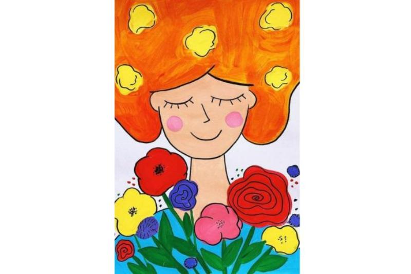 Vẽ chân dung cô giáo đơn giản đẹp và ý nghĩa cho bé 17 ve chan dung co giao 5