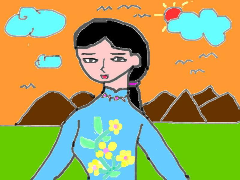 Vẽ chân dung cô giáo đơn giản đẹp và ý nghĩa cho bé 15 ve chan dung co giao 7