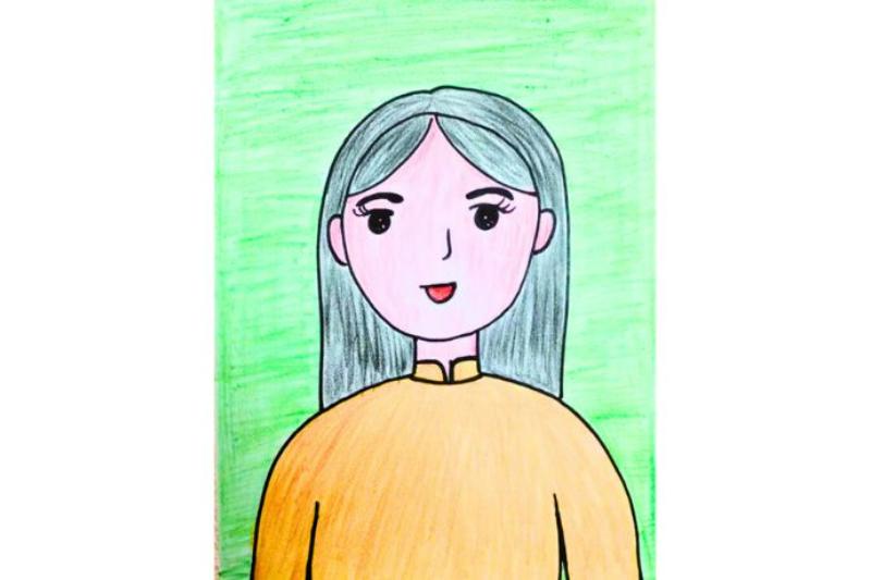 Vẽ chân dung cô giáo đơn giản đẹp và ý nghĩa cho bé 13 ve chan dung co giao 9