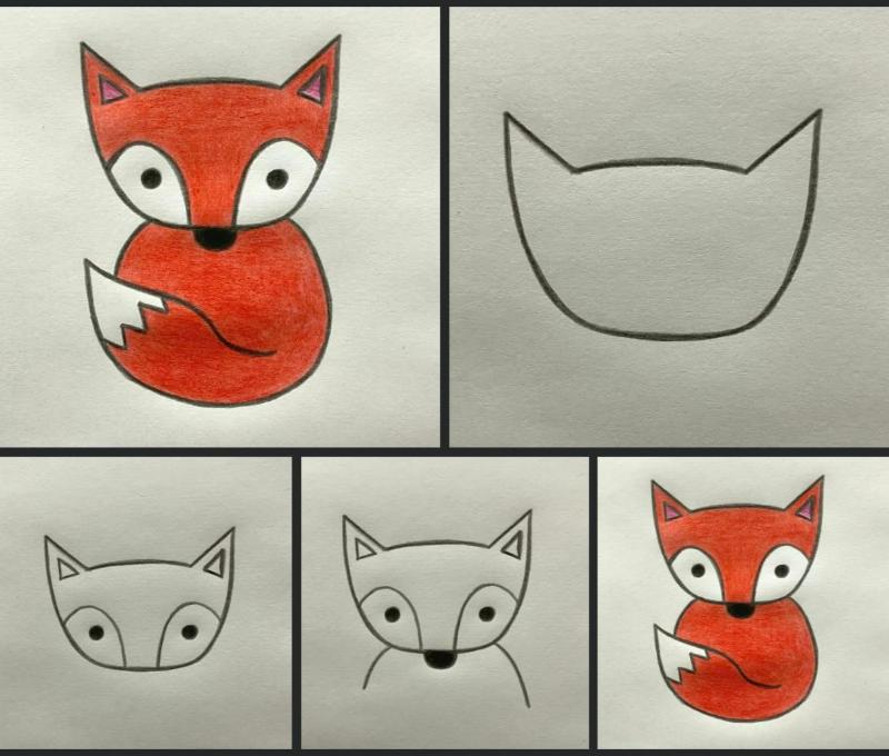 Vẽ con vật đơn giản: 30 mẫu dễ thương cho bé tập vẽ tại nhà 51 Vẽ con cáo đơn giản