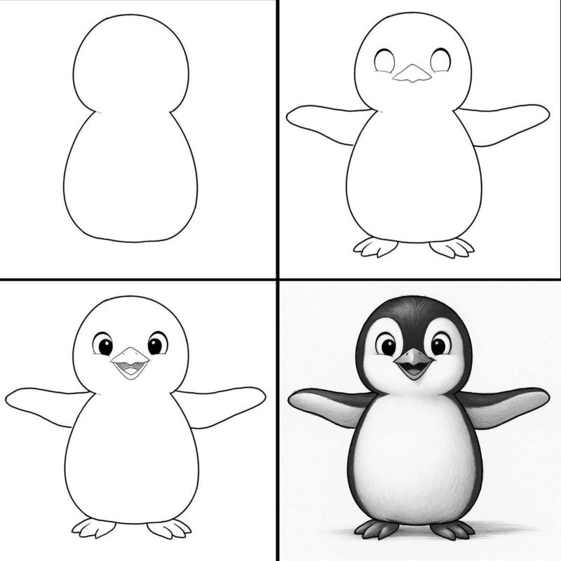 Vẽ con vật đơn giản: 30 mẫu dễ thương cho bé tập vẽ tại nhà 36 ve con chim don gian 1