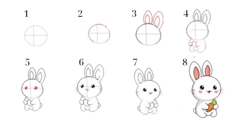 Vẽ con vật đơn giản: 30 mẫu dễ thương cho bé tập vẽ tại nhà 40 ve con tho don gian