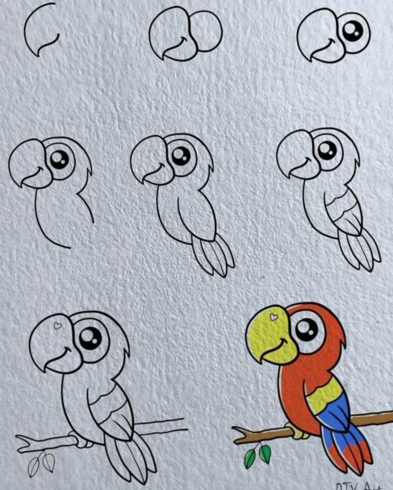 Vẽ con vật đơn giản: 30 mẫu dễ thương cho bé tập vẽ tại nhà 34 ve con vet don gian