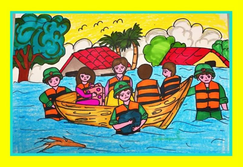 Vẽ tranh phòng chống thiên tai và thông điệp tuyên truyền 7 ve phong chong lu lut 2