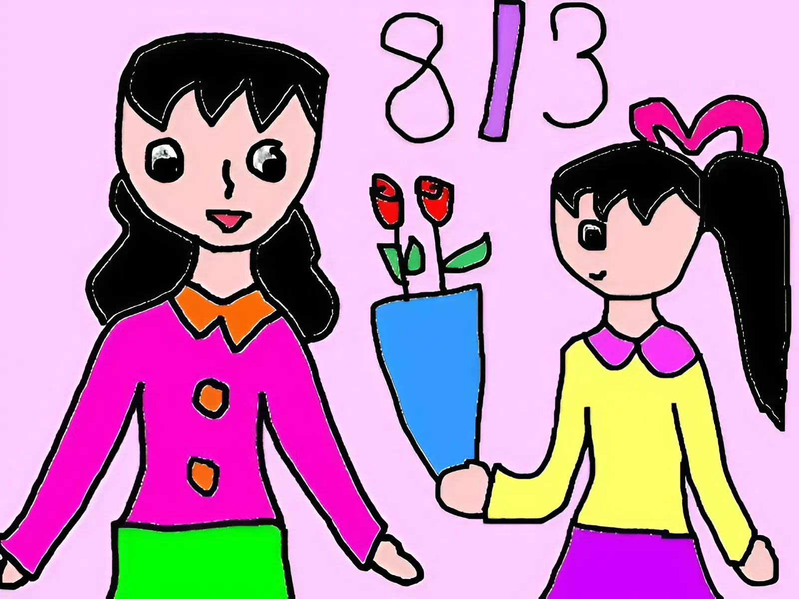 Vẽ tranh 8/3 đẹp và ý nghĩa dành tặng mẹ và cô giáo 1 ve-tranh-8-3