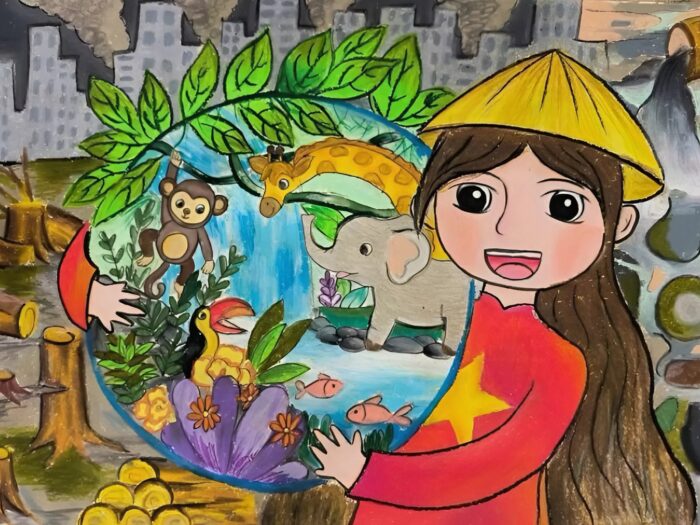 vẽ tranh bảo vệ đông vật hoang dã