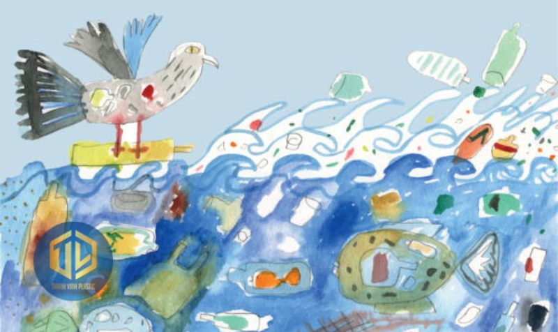 Vẽ tranh biến đổi khí hậu: Ý nghĩa, chủ đề & thông điệp xanh 22 Bức vẽ tranh biến đổi khí hậu kêu gọi hành động tái chế, đối lập hình ảnh cá chết vì ô nhiễm với sự sống khỏe mạnh dưới nước