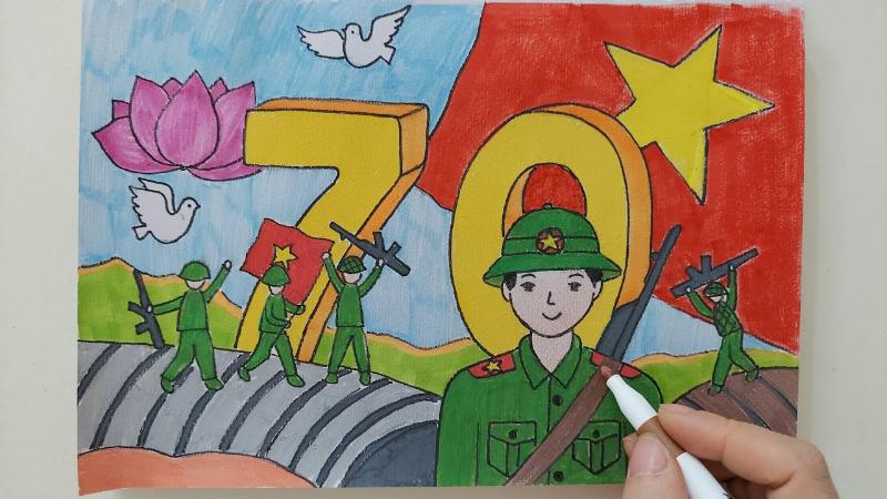 Hướng dẫn vẽ tranh chiến thắng Điện Biên Phủ đơn giản, đẹp nhất 3 Thực hiện đầy đủ những bước này, bạn sẽ dễ dàng tạo nên một bức tranh Chiến thắng Điện Biên Phủ mang dấu ấn cá nhân nhưng vẫn trọn vẹn tinh thần tự hào dân tộc.