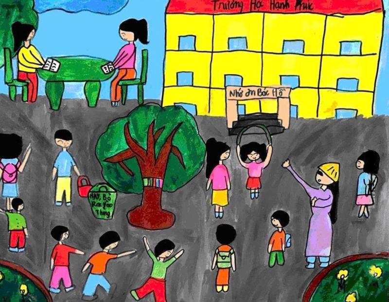 Cùng nhau giữ gìn môi trường học đường xanh, sạch, đẹp.