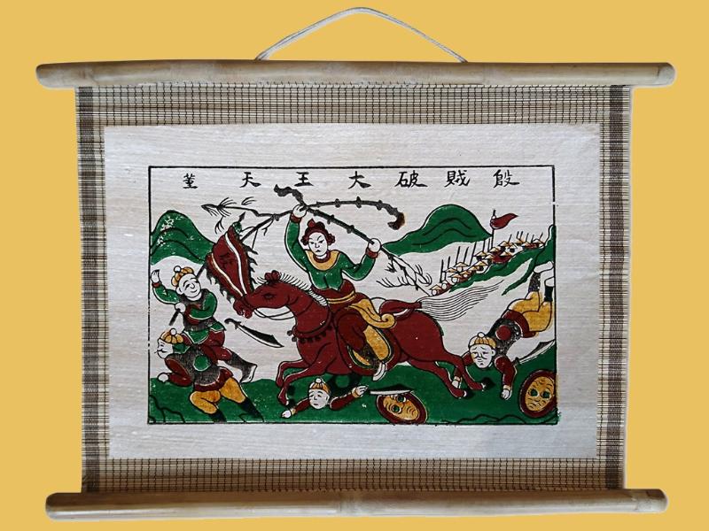 Vẽ truyện cổ tích đơn giản đẹp và sáng tạo cho học sinh 9 Thánh Gióng cưỡi ngựa sắt, nhổ tre đánh giặc, hình ảnh hùng tráng về lòng yêu nước.