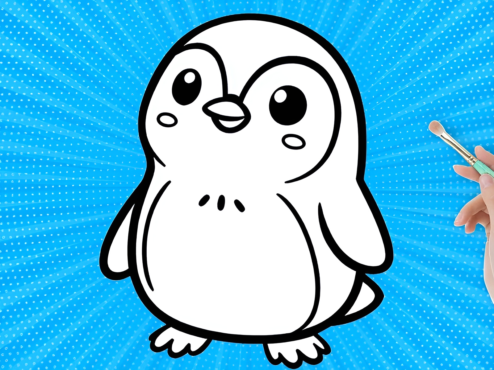 Tranh tô màu chim cánh cụt đẹp siêu đáng yêu cho bé 1 Thiet ke chua co ten 2 1 2