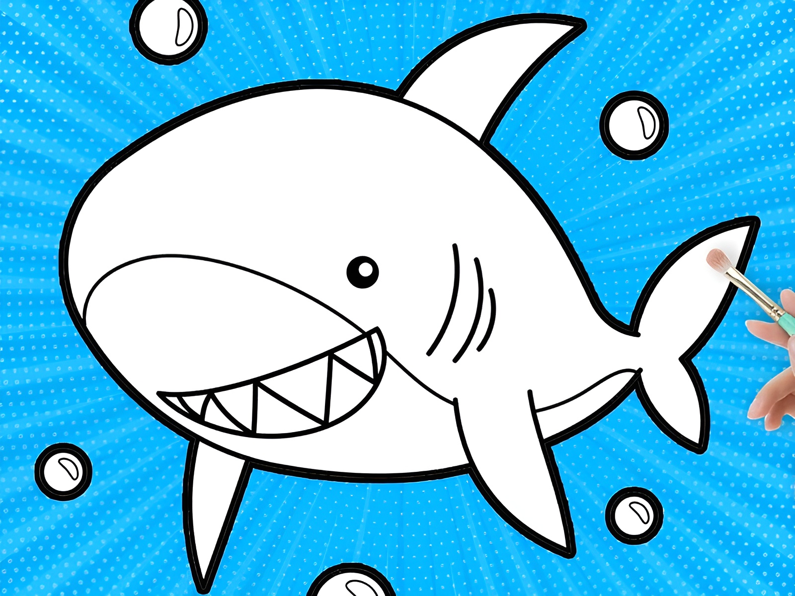 99+ Tranh tô màu cá mập đẹp dễ tô, sáng tạo cho bé 1 Tranh tô màu cá mập 3