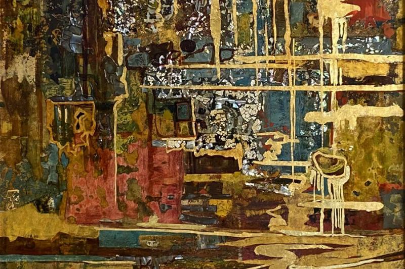 Tranh sơn mài trừu tượng mang đến cảm giác mới lạ