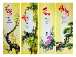 Tranh Tùng Cúc Trúc Mai